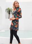Burkini Islamic Women'S Swimwear Printed Sunscreen Islamic Swimwear Hijab
