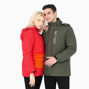 Quality OEM 7.4V Li-ion Battery Heated Winter Clothes Unisex Rechargeable Heated Jacket wholesale
