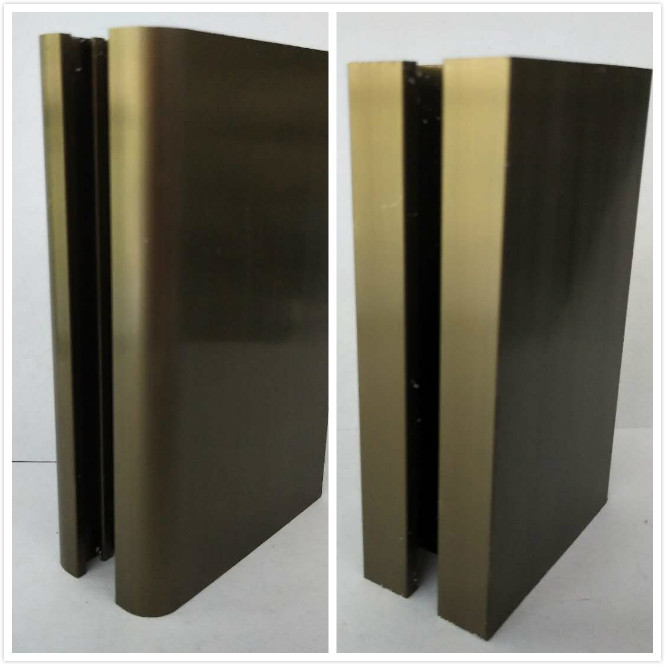 Electrophoresis Matte Or Flat Bronze Aluminum Window Profiles Length Shape Customized