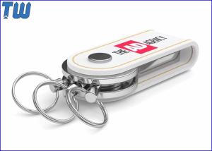 Quality Leather Key Ring Buckle 16GB USB Flash Drive Swivel Metal Cover wholesale
