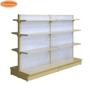 Quality Store Iron Retail Gondola Shelving Double Sided Supermarket Shelves wholesale