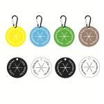 OEM Hands Free Round Dog Poop Bag Clip Silicone Pet Poop Bag Holder With Hook