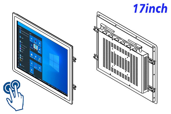 17-Inch Embedded Windows Display for Security Systems and Industrial Monitoring