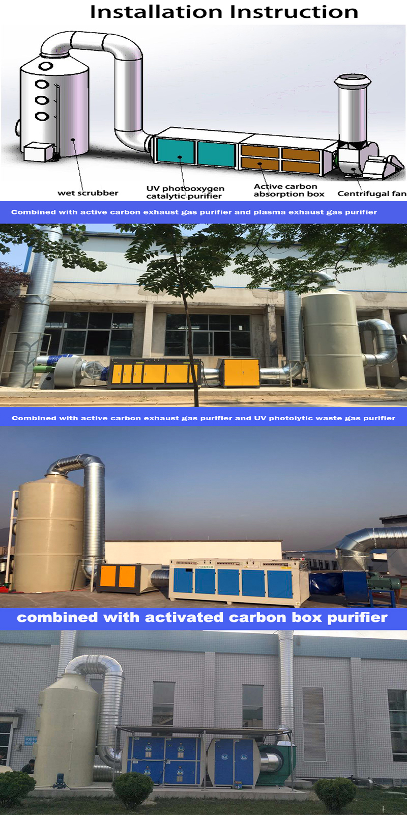 32mm Grey Industrial Air Scrubber Gas Packing Absorption Column for Gas Purification