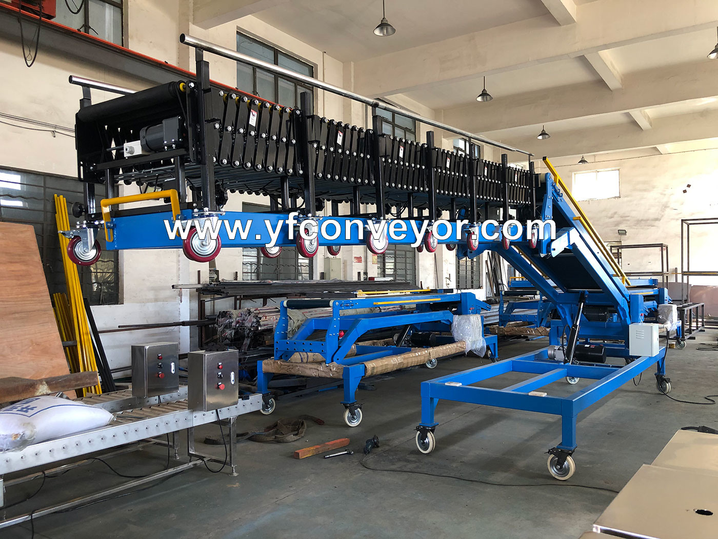 Truck Loading Conveyor Machine ,PVC Belt Conveyor
