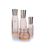 100ml 120ml Pink Transparent Lotion Bottle Skincare In Glass Packaging