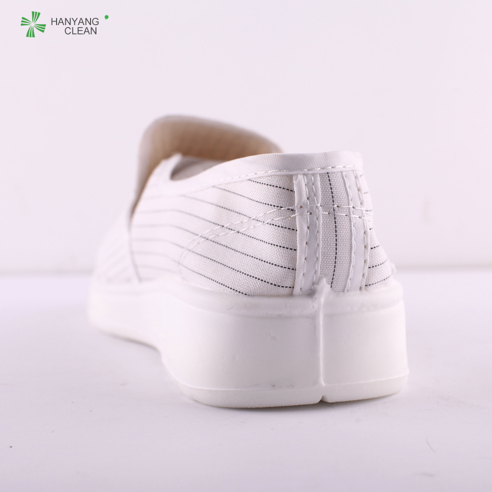 PU Canvas Blue Cleanroom Footwear Shoes With Anti Static Textile Lining