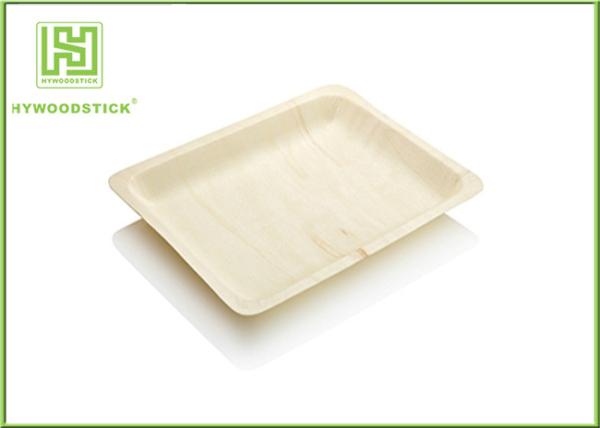 Odorless Elegant Disposable Plates , Medium Wooden Serving Platters Well