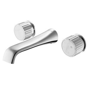 Quality Conceal Wall Hung Basin Mixer Taps Knob Control Chrome / Gold Color wholesale