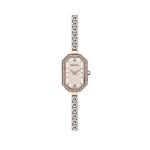 34x19mm Stainless Steel Quartz Watch Polytope Bracelet With Large Zircon