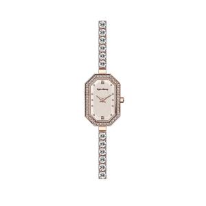 Quality 34x19mm Stainless Steel Quartz Watch Polytope Bracelet With Large Zircon wholesale