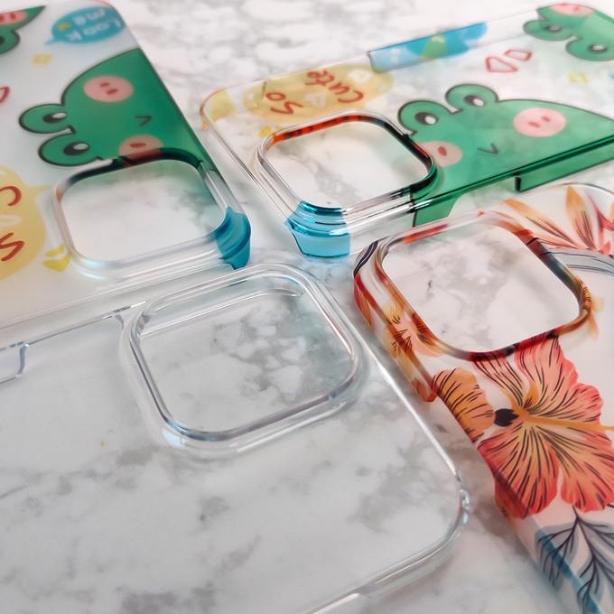 Transparent Shockproof Blank 3D Sublimation PC Coated Phone Case For IPhone 14 15 16