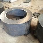 Round Outdoor Corten Steel Wood Burning Fire Table Grill for Camping Cooking BBQ