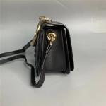 Genuine Alligator Leather Round Handle Female Small Handbag Lady Saddle Purse