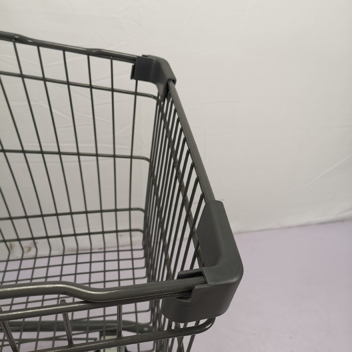 150L American Style Supermarket Shopping Trolley PU Wheel Grocery Trolly Cart