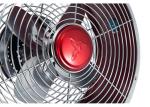 Decorative 9 inch Retro Desk Fan Brushed Nickel 2 Speed Air Cooling