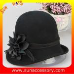 Hot sale Fashion 100% Australia wool felt ladies hats ,Red cloche hats with