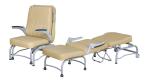 Mobile Folding Convertible Attendant 38Kg 106cm Medical Recliner Chair