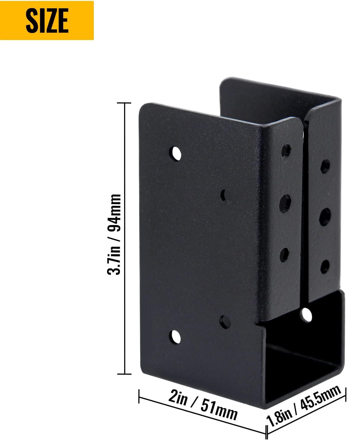 Steel Powder Coated Concealed Joist Hanger for Outdoor Deck Wood Railing and Fence