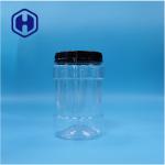 Round Transparent Plastic PET Food Grade Candies Pepper Nuts Jar Screw Top Lid