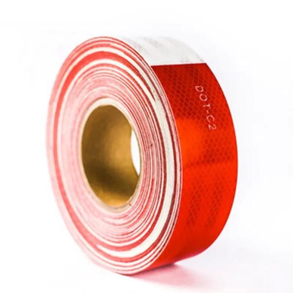 Red and White Reflective Sticker, Reflector Tape, Dot c2 Reflective Tape for
