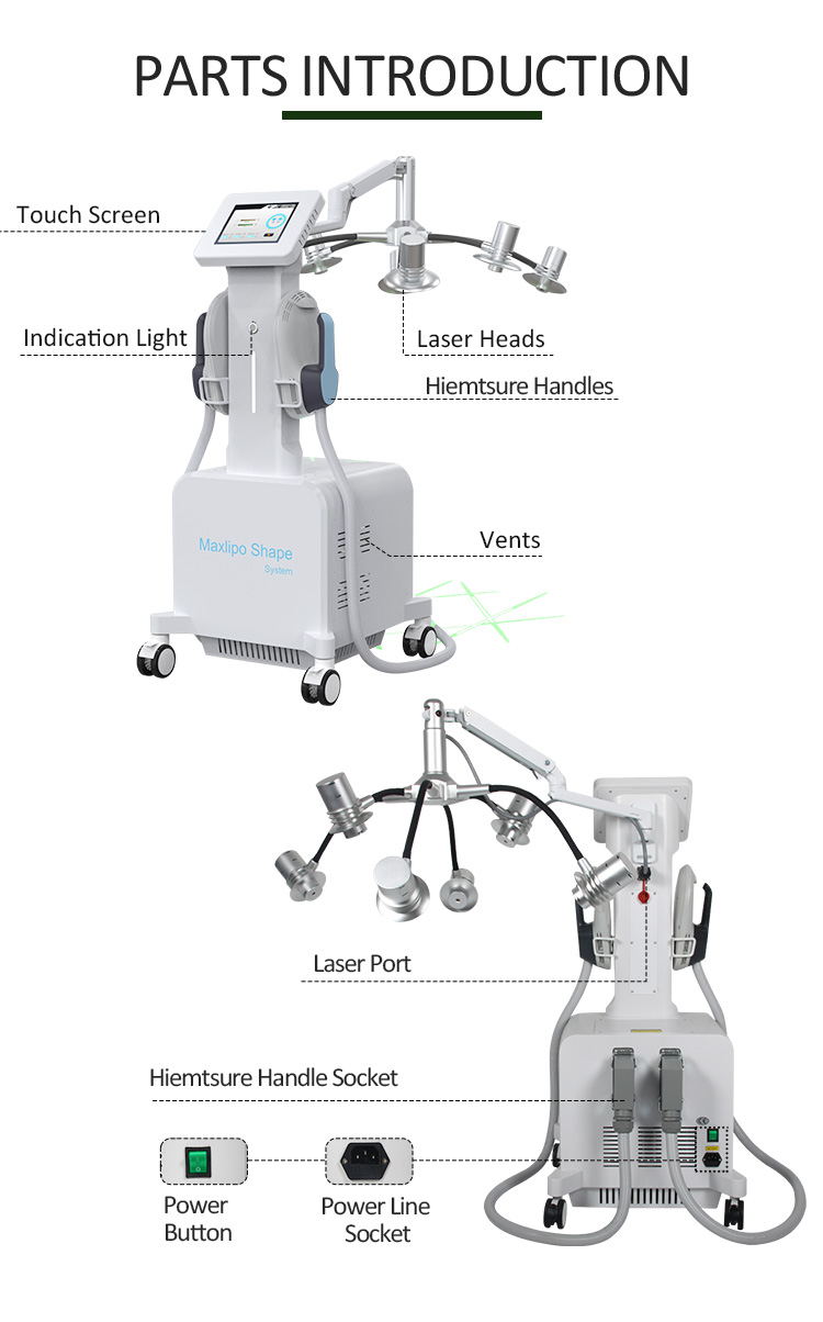 Non Invasive 532nm 6D 2 In 1 Lipo Laser Slimming Machine 300W Laser Therapy Machine