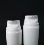 Cylindrical Airless Pump Bottles White PP Plastic Material 80ML 100ML 150Ml