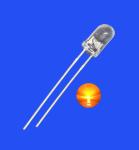 Flashing LED 5mm 3.0Hz 1/6 Duty Cycle Orange Color 600nm 600-1200mcd Round Clear