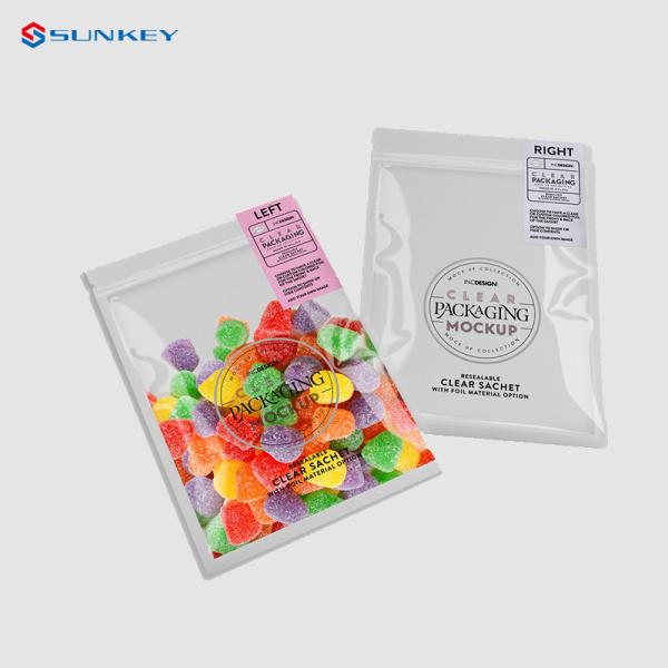 Mylar Ziplockk Smell Proof Packaging Bags Transparent Clear Plastic Packaging