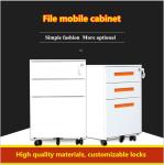 3 Drawers ISO14001 Mobile Vertical Filing Cabinet Mordern