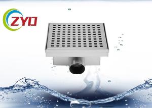 Quality Brushed Finish Bathroom Floor Drain Push Down Pop Up Type Brass Core wholesale