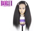 Straight Human Hair Lace Front Wigs Free Part Kinky Virgin 100% Swiss Natural