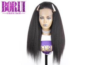 Quality Straight Human Hair Lace Front Wigs Free Part Kinky Virgin 100% Swiss Natural Colors wholesale