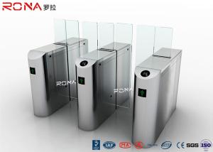 Quality 304 Stainless Steel Sliding Barrier Gate 220AC Sevor Motor With Full Height Glass wholesale