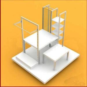 Quality Multi-Functional Wooden Display Stands , Cosmetic / Purfume Slatwall Display Units wholesale