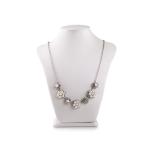 Charming Necklace Bust Display Stand Creamy White Window Jewelry Stand