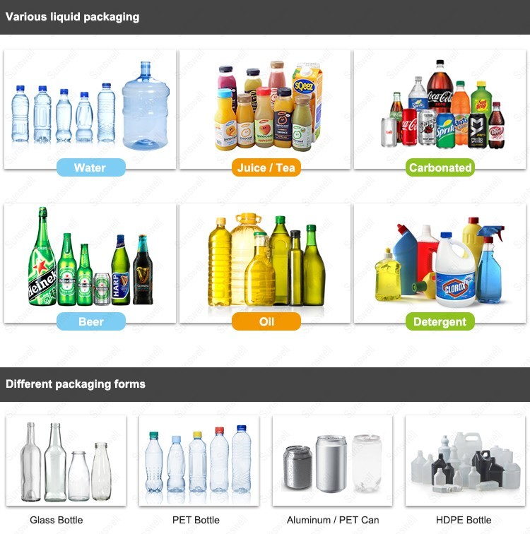 2L Rotary Mineral Water Automatic PET Plastic Bottle Filling Machine
