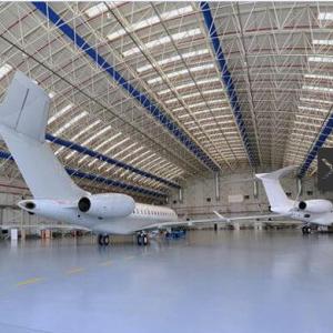 Quality Q235B Prefab Steel Space Frames Wall Darkgray GB For Airplane Hangar Building wholesale