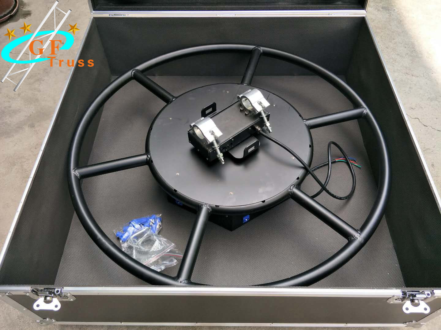 Ceiling 6061 Aluminium Turning Structure Mini Rotating Circle Truss for Hanging Moving Head Light