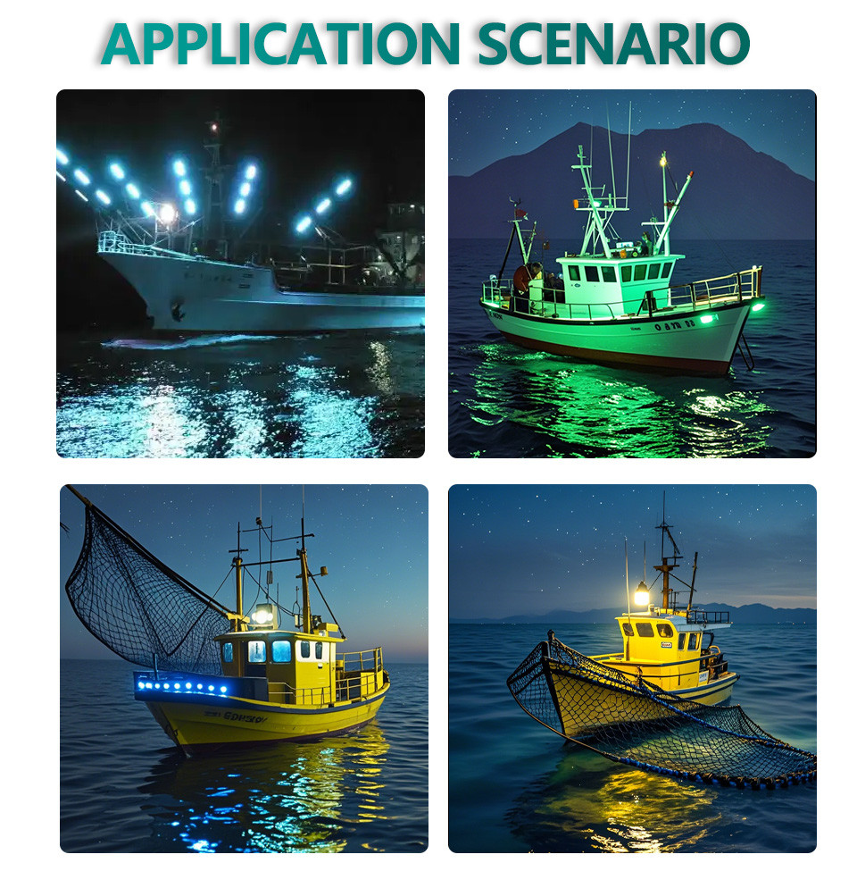 High-Power Fish Gathering Light – Efficient Fishing Light with Flip Chip, High Lumen Output, and Burnout Resistance | Available in 1000W, 1200W, 1800W