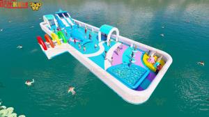 Quality Commercial Jumping Inflatable Water Slides Outdoor Playground wholesale
