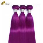 Purple Human Hair Straight Bundle Virgin Human Hair weft extensions