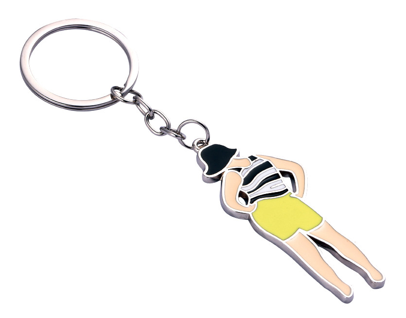 Assorted Metal Keychain For Holding Keys With Cute Enamel Logo