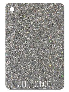 Quality 3mm Thick Silver Colored Glitter Acrylic Sheets Custom Gift Box Light Decor wholesale