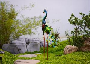 Quality Sturdy Yard Metal Peacock Decor Garden Statue For Outdoor Bird Lawn wholesale