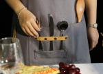 Grey Polyester Washable 60x80 Kitchen Cooking Apron