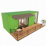 Wooden 20ft Container Office Steel Structure Frame Welded Flat Packaging