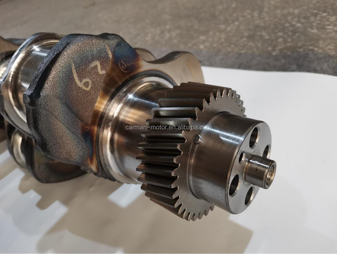SINOTRUK CNHTC Cummins 6bt Crankshaft With Gear 3929037 5362424 Long Lasting