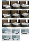 Rectangle Folding Frameless Glass Shower Enclosures With Stainless Steel Hinges