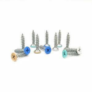 Quality M20 Stainless Steel Cross Paint Self Tapping Screws Flat Head wholesale